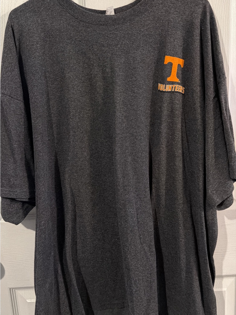 Source Unknown Charcoal Short Sleeve Tee with Orange 'T' Logo